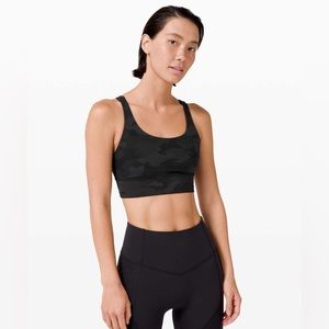 Lululemon energy longline bra in black camo